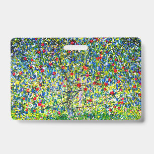 Gustav Klimt Apple Tree ID Badge
