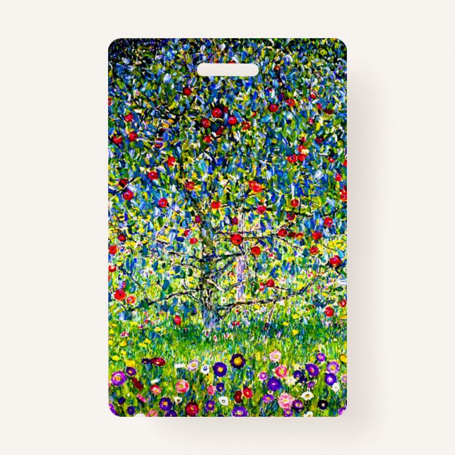 Gustav Klimt Apple Tree ID Badge (Front)