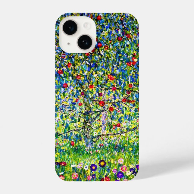 Gustav Klimt Apple Tree iPhone Case (Back)