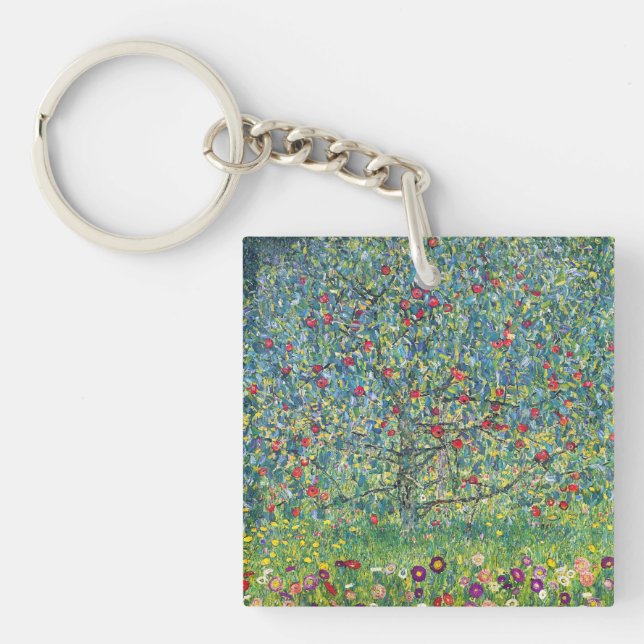 Gustav Klimt - Apple Tree Key Ring (Front)