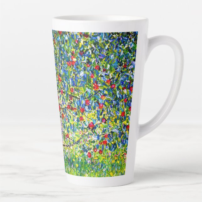 Gustav Klimt Apple Tree Latte Mug (Right)