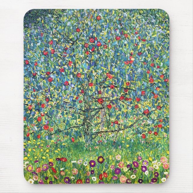 Gustav Klimt: Apple Tree Mouse Mat (Front)