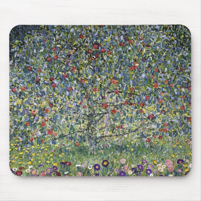 Gustav Klimt Apple Tree Mouse Pad (Front)