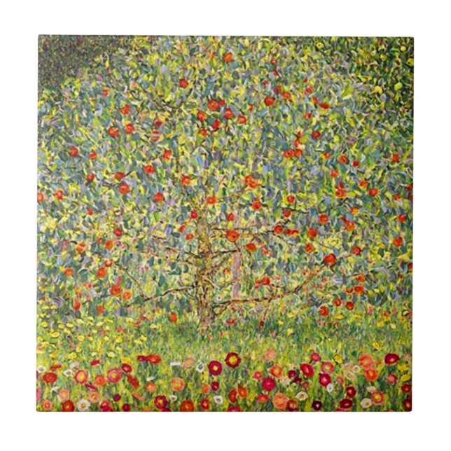 Gustav Klimt Apple Tree Tile (Front)