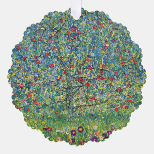 Gustav Klimt - Apple Tree Tree Decoration Card