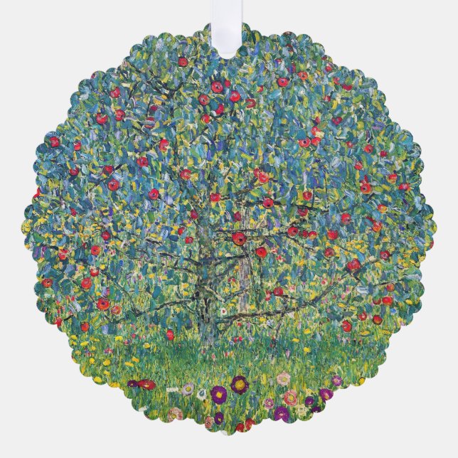 Gustav Klimt - Apple Tree Tree Decoration Card (Front)