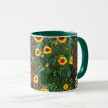 Gustav Klimt art - Farm Garden with Sunflowers Mug<br><div class="desc">Gustav Klimt art - Farm Garden with Sunflowers custom art coffee mug.</div>