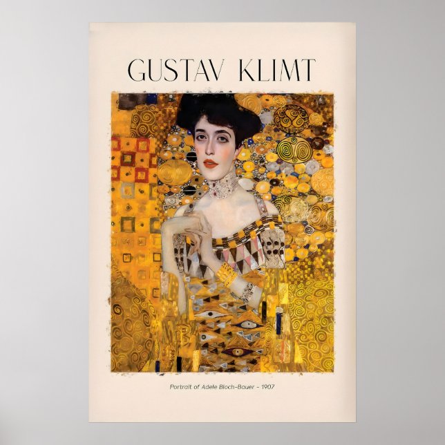 Gustav Klimt Art Print - Portrait of Adele (Front)