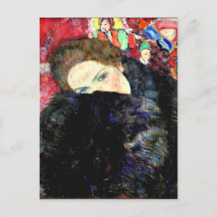 Gustav Klimt artwork, Lady with a Muff Postcard