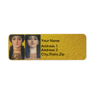 Gustav Klimt-Athena & Isis retro goddess
