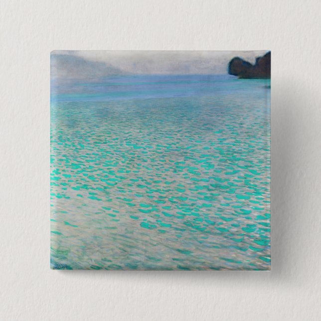 Gustav Klimt - Attersee 15 Cm Square Badge (Front)