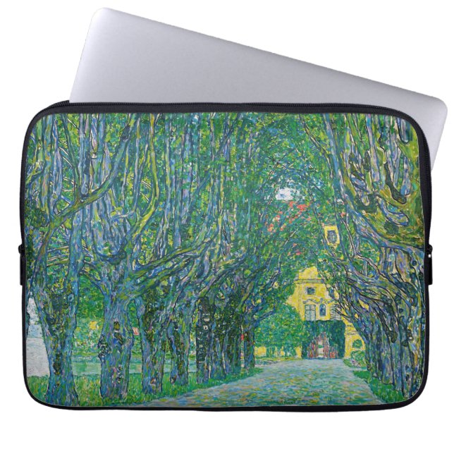 Gustav Klimt - Avenue in the Park Schloss Kammer Laptop Sleeve (Front)