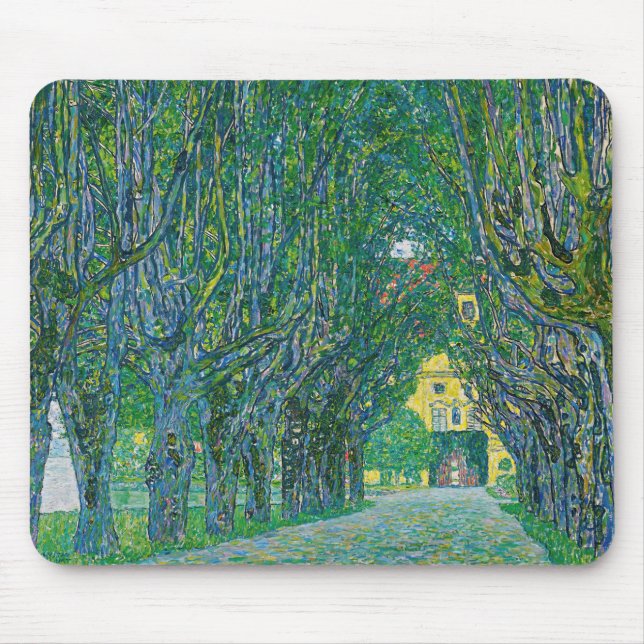 Gustav Klimt - Avenue in the Park Schloss Kammer Mouse Mat (Front)