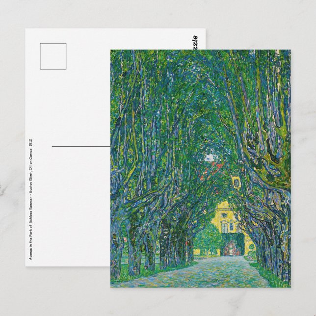 Gustav Klimt - Avenue in the Park Schloss Kammer Postcard (Front/Back)