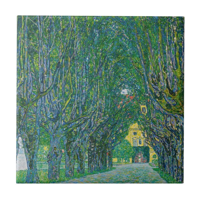 Gustav Klimt - Avenue in the Park Schloss Kammer Tile (Front)