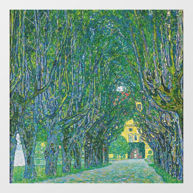 Gustav Klimt - Avenue in the Park Schloss Kammer Window Cling (Sheet)
