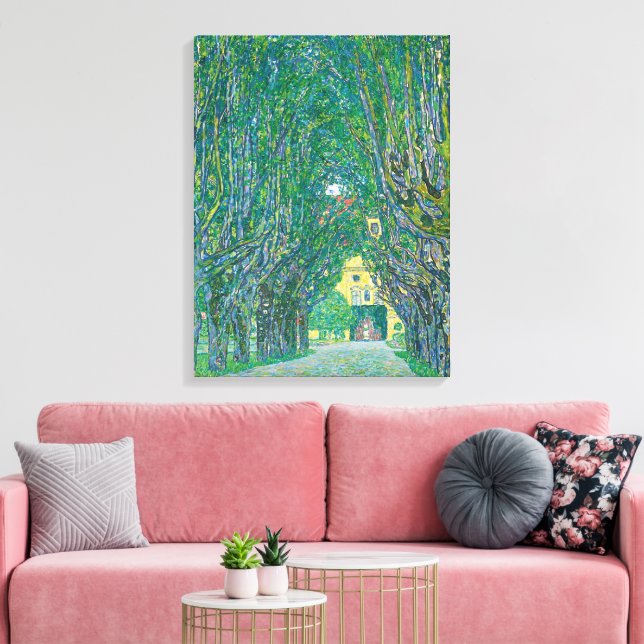 Gustav Klimt: Avenue of Schloss Kammer Park Canvas Print (Insitu(LivingRoom))
