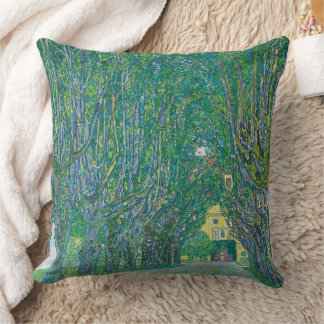 Gustav Klimt: Avenue of Schloss Kammer Park Cushion