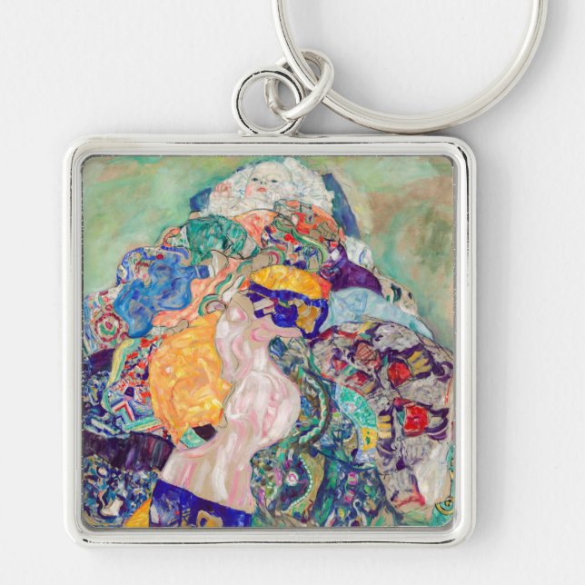 Gustav Klimt - Baby / Cradle Key Ring (Front)
