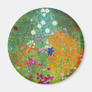 Gustav Klimt Bauerngarten Flower Garden Fine Art Magnet