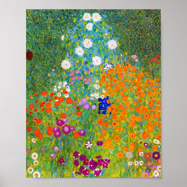 Gustav Klimt Bauerngarten Flower Garden Fine Art Poster (Front)