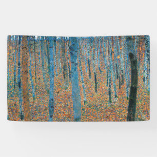 Gustav Klimt Beech Forest Vintage Fine Art Banner