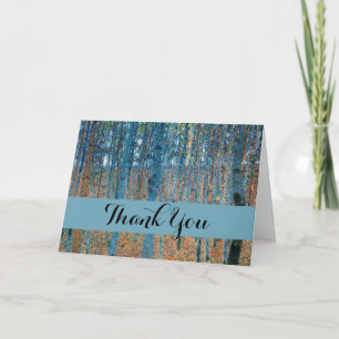 Gustav Klimt Beech Forest Vintage Fine Art Thank You Card