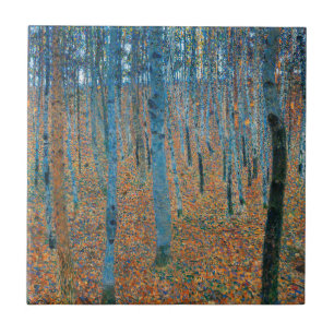 Gustav Klimt Beech Forest Vintage Fine Art Tile