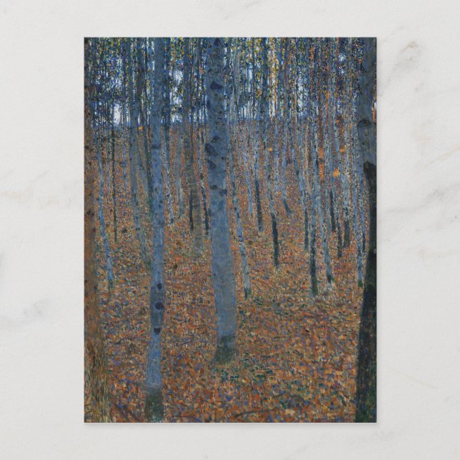 Gustav Klimt Beech Grove GalleryHD Art Nouveau Postcard (Front)