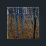 Gustav Klimt - Beech Grove I 15 Cm Square Badge<br><div class="desc">Beech Grove I - Gustav Klimt,  Oil on Canvas,  1902</div>