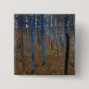 Gustav Klimt - Beech Grove I 15 Cm Square Badge