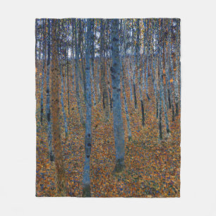 Gustav Klimt - Beech Grove I Fleece Blanket