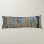 Gustav Klimt Beech Tree Forest Grove Body Cushion<br><div class="desc">This is based on classic nature painting artworks by Gustav Klimt, Beech Grove 1, 1902. The artwork portrays a dense forest of tall, slender birch trees, with pale trunks marked by dark, vertical lines. The foliage is depicted in shades of blue, green, and yellow, adding a sense of depth and...</div>