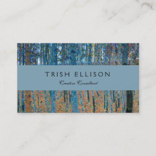 Gustav Klimt Beech Tree Forest Grove Business Card