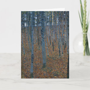 Gustav Klimt Beech Tree Forest Grove Classic Card