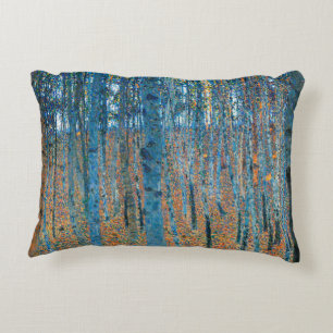 Gustav Klimt Beech Tree Forest Grove Decorative Cushion