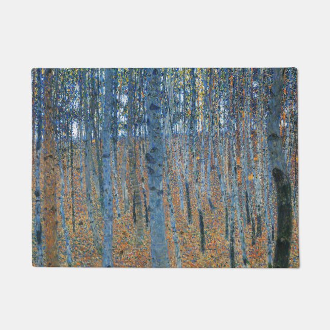 Gustav Klimt Beech Tree Forest Grove Doormat (Front)