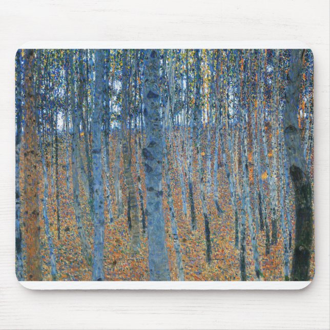 Gustav Klimt Beech Tree Forest Grove Mouse Mat (Front)