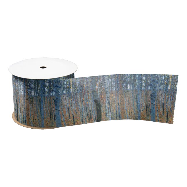 Gustav Klimt Beech Tree Forest Grove Satin Ribbon (Spool)