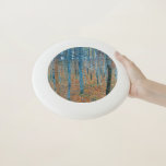 Gustav Klimt Beech Tree Forest Grove Wham-O Frisbee<br><div class="desc">This is based on classic nature painting artworks by Gustav Klimt, Beech Grove 1, 1902. The artwork portrays a dense forest of tall, slender birch trees, with pale trunks marked by dark, vertical lines. The foliage is depicted in shades of blue, green, and yellow, adding a sense of depth and...</div>
