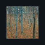 Gustav Klimt Beech Tree Forest Grove Wood Wall Art<br><div class="desc">This is based on classic nature painting artworks by Gustav Klimt, Beech Grove 1, 1902. The artwork portrays a dense forest of tall, slender birch trees, with pale trunks marked by dark, vertical lines. The foliage is depicted in shades of blue, green, and yellow, adding a sense of depth and...</div>