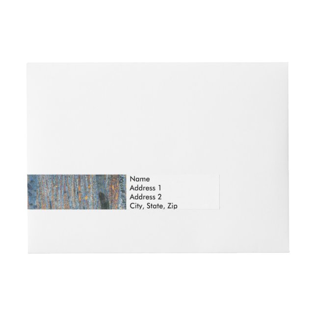 Gustav Klimt Beech Tree Forest Grove Wraparound Address Label (Front)
