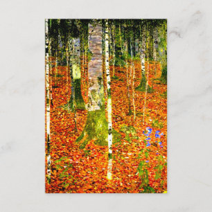 Gustav Klimt Birch Trees Enclosure Card