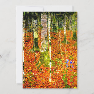 Gustav Klimt Birch Trees Invitation