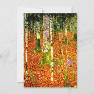Gustav Klimt Birch Trees Invitation