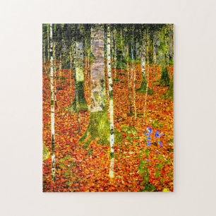 Gustav Klimt Birch Trees Jigsaw Puzzle