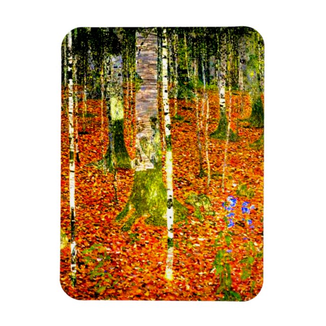 Gustav Klimt Birch Trees Magnet (Vertical)