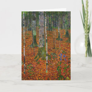 Gustav Klimt - Birch Wood Card