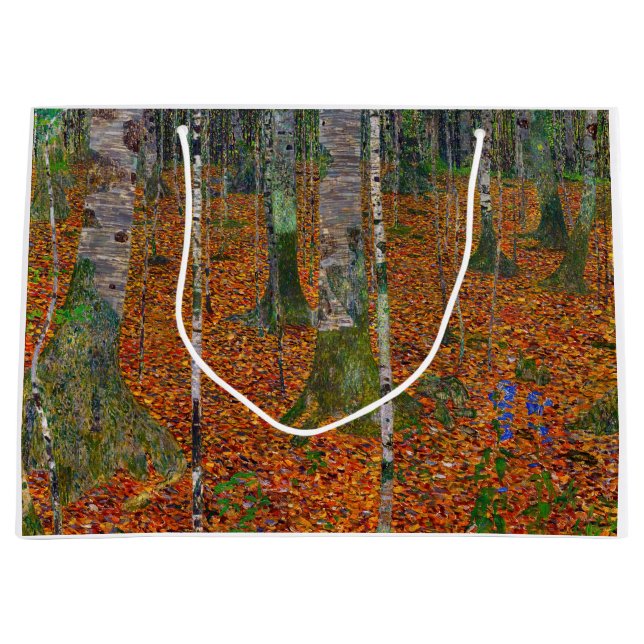 Gustav Klimt - Birch Wood Large Gift Bag (Front)