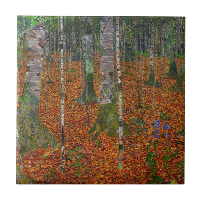 Gustav Klimt - Birch Wood Tile (Front)